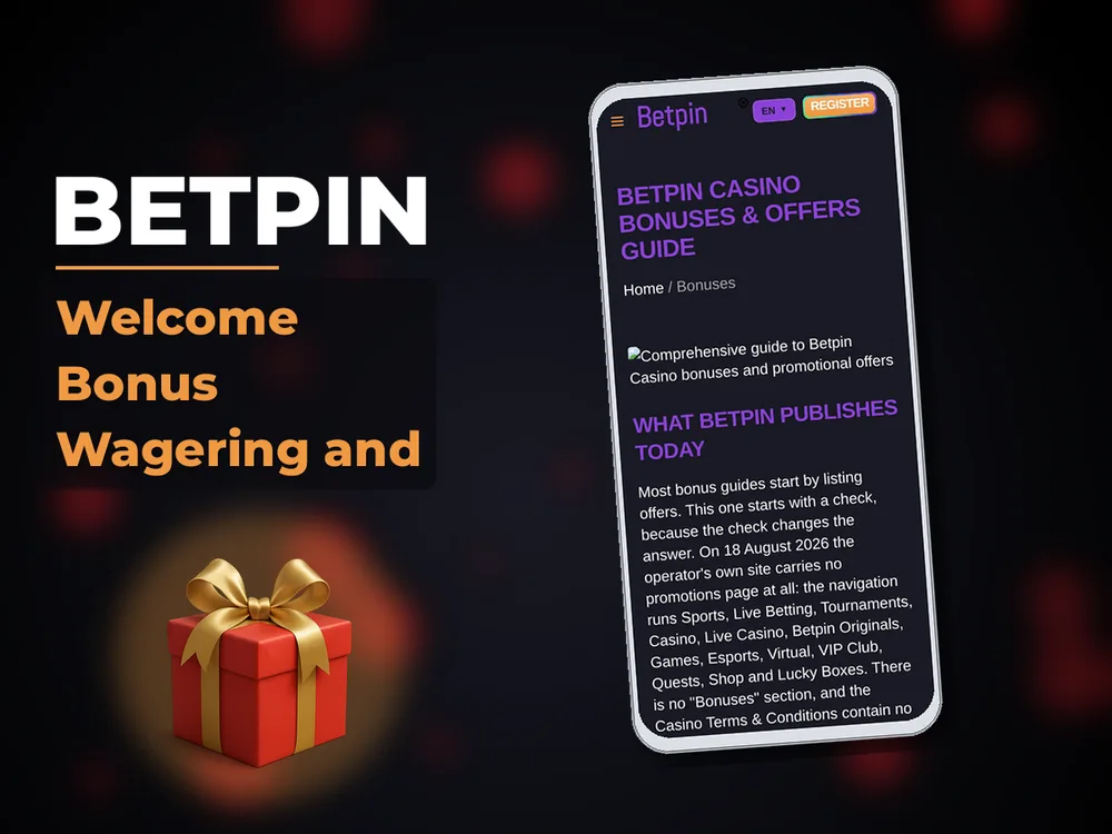 Betpin - Welcome Bonus Wagering and